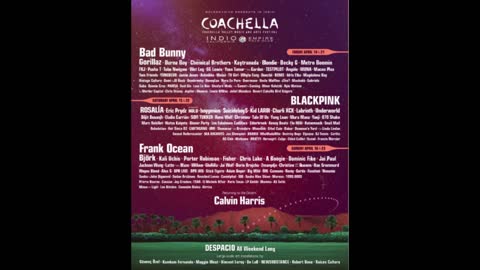 Bad Bunny, Blackpink and Frank Ocean to headline Coachella 2023