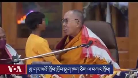 Dalai Lama demands a child to “suck my tongue”