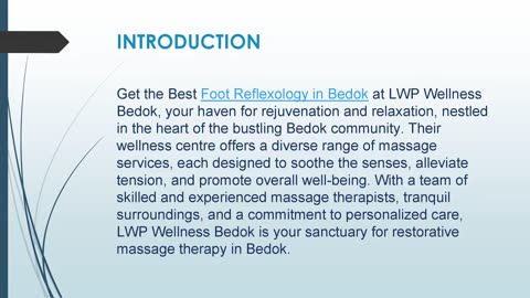Get the Best Foot Reflexology in Bedok