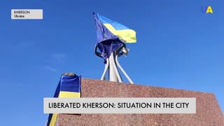 Proudly holding Ukrainian flags: Kherson residents celebrated liberation