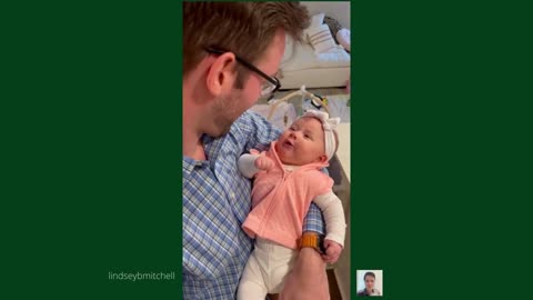 Funny Baby And Daddy | Cute baby moment |