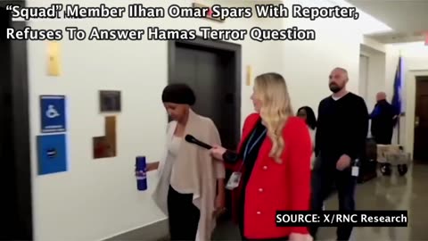 “Squad” Member Ilhan Omar Spars With Reporter, Refuses To Answer Hamas Terror Question