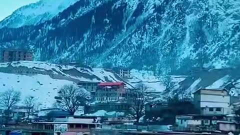 Mountain of Kalam Swat in Snowfall Season