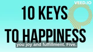10 ways to happiness...