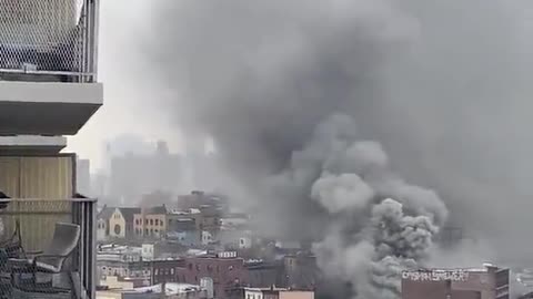 HAPPENING NOW: Four-alarm fire rips through Williamsburg building, setting lumber ablaze.