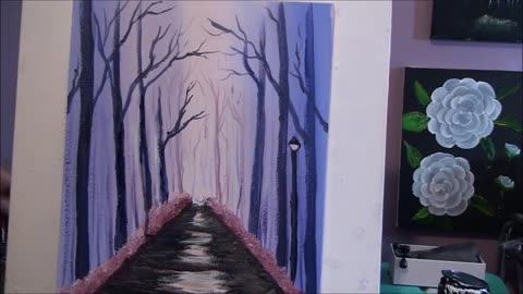 Walk in the Forest Acrylic Painting Tutorial