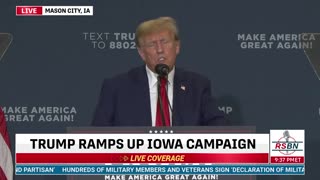 FULL SPEECH: Trump to speak at IA Commit to Caucus Rally in Mason City - 1/5/24