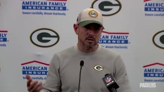 Green Bay Packers Head Coach Matt LaFleur at the Podium following Win vs. Panthers