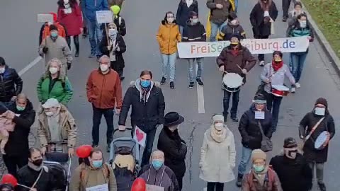 Demonstration der Corona-Maßnahmen-Gegner am 12.02.2022 in Freiburg, https://t.me/damals_wie_heute_fuer_immer
