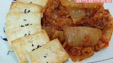 fried kimchi and tuna