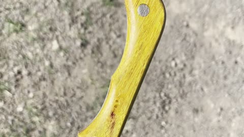 Orange Osage knife handle