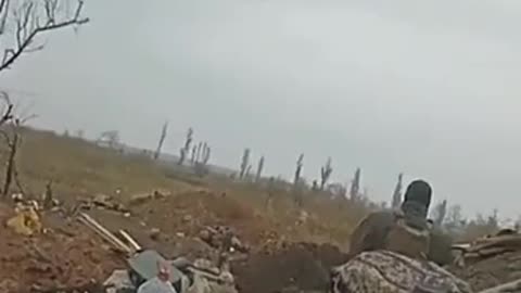 Russian Jet Crashing In An Area Near ​​Bakhmut In Eastern Ukraine