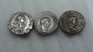 Ancient Roman Tetradrachm PHILIPPUS I. ARABS and TRAIANUS @coincombinat