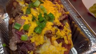 The best loaded baked potato in Las Vegas is at Big Bz BBQ