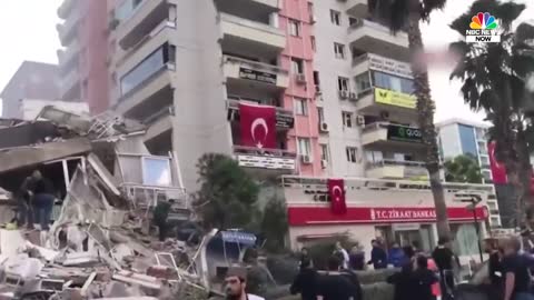 Earthquake Off Coast Of Turkey, Greece Causes Tsunami, Collapsed Buildings | NBC News NOW