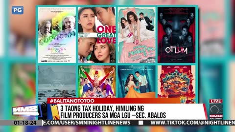 3 taong tax holiday, hiniling ng film producers sa mga LGU —Sec. Abalos