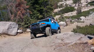 Willys pickup, Toyota 4 runner and Toyota Landcruiser on the Rubicon 7-20-16