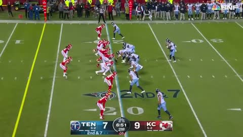 they showed a Derrick Henry wrecking ball graphic then he proceeded to wreck the Chiefs defense