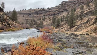 Central Oregon – Steelhead Falls – Panorama from High Desert Valley – 4K