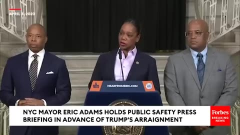 BREAKING NEWS- NYC Mayor Adams Holds Public Safety Press Briefing In Advance Of Trump Arraignment