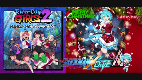 River City Girls 2 + Mega Man X Dive Rico Christmas Custom Wallpapers