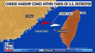 Chinese warship comes within yards of US destroyer