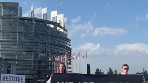 Greta Thunberg gives speech on proposed nature law during rally outside European Parliament