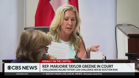 Marjorie Taylor Greene testifies in court challenge to reelection bid
