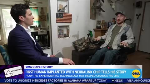 This person is the first human to receive Elon Musk's Neuralink brain implant chip.