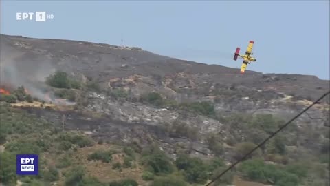 A firefighting aircraft involved in battling wildfires tragically crashes in Greece.