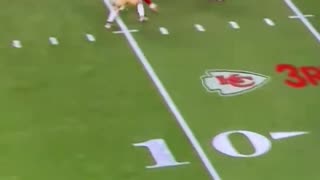 NICK BOSA being held badly during the superbowl