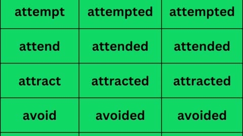 Regular verbs 3