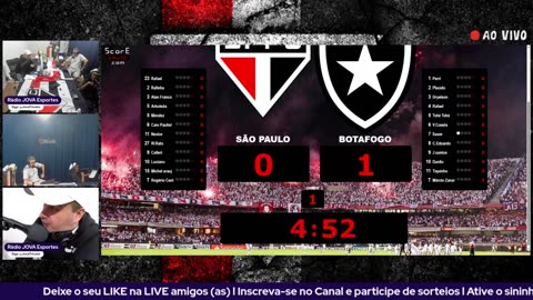 Cortes: Primeiro GOL do Botafogo: Rádio JOVA Eportes - São Paulo x Botafogo