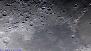 Large High Powered Telescope Live Close Up's on the Moon along the Terminator Line