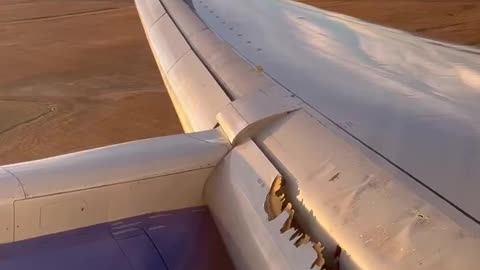 A United flight - Wing damaged Feb 21, 2024