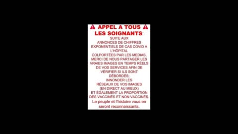 appel a tout les soignants