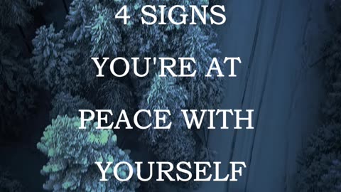 4 SIGNSYOU'RE AT PEACE WITH YOURSELF🔥 #motivation #quotes