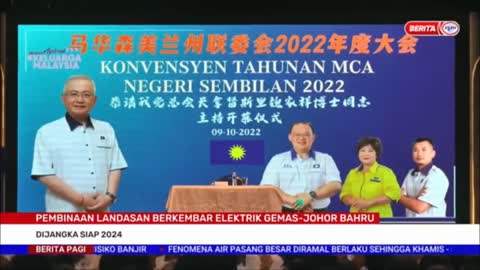 10 OKTOBER 2022 – BERITA PAGI – PEMBINAAN LANDASAN BERKEMBAR ELEKTRIK GEMAS-JB ; DIJANGKA SIAP 2024