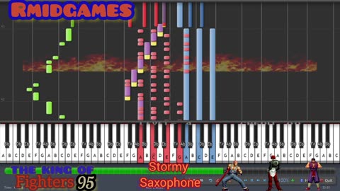 The King of Fighters 95 - Stormy Saxophone ~ Piano ( Midi )