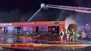 Weekend fire rages through mid-valley strip mall