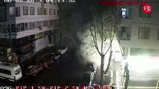 MOMENT- CCTV captures moment massive quake hits Turkey, building collapses