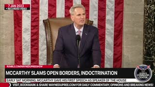 McCarthy Rips 'Woke Indoctrination,' Open Borders, Inflation In First Speaker Speech | Full Remarks