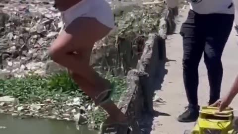 JUMP FOR COARSE WATER #FUNNY #PRANK #COMEDY