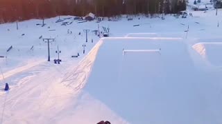 These guys show incredible skiing skills.