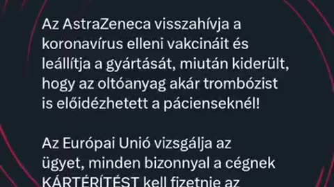 Az AstraZeneca világszerte visszavonja a Covid-19 vakcinát / 2024.05.08.