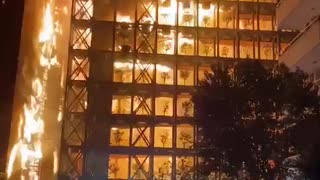 Massive fire broke out in the Folkart residential apartment building in Izmir, Turkey