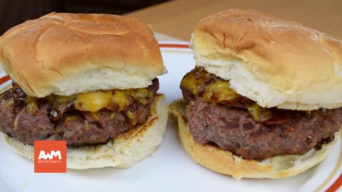 I've never seen this done, but when I saw why he makes his burgers look like a donut? BRILLIANT