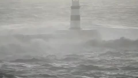 Huge waves batter north east coast of England as Storm Babet arrives