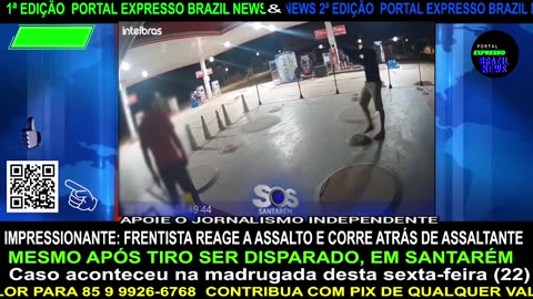 IMPRESSIONANTE: FRENTISTA REAGE A ASSALTO E CORRE ATRÁS DE ASSALTANTE MESMO APÓS TIRO.