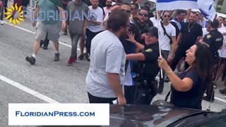 Huge street fight breaks out at pro-Israel rally - Fort Lauderdale.